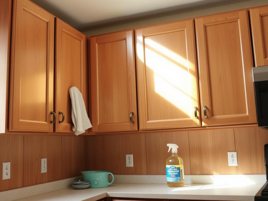 cleaning wood cabinets