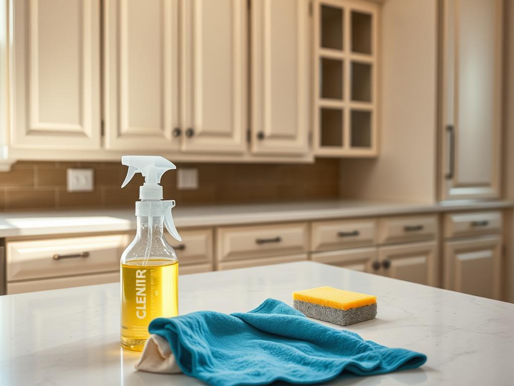 how to clean painted kitchen cabinets