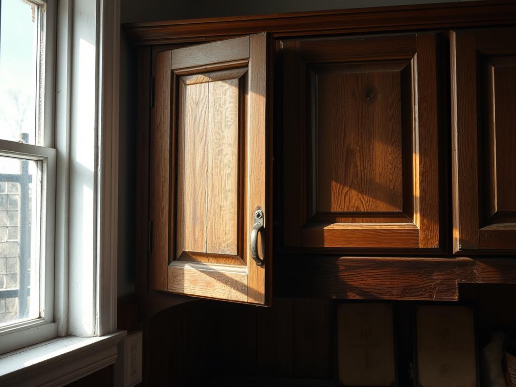 how to clean sticky wood kitchen cabinets