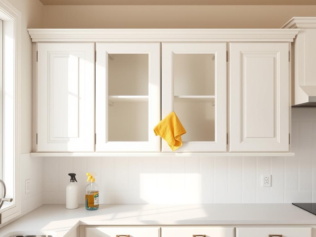 painted kitchen cabinet cleaning
